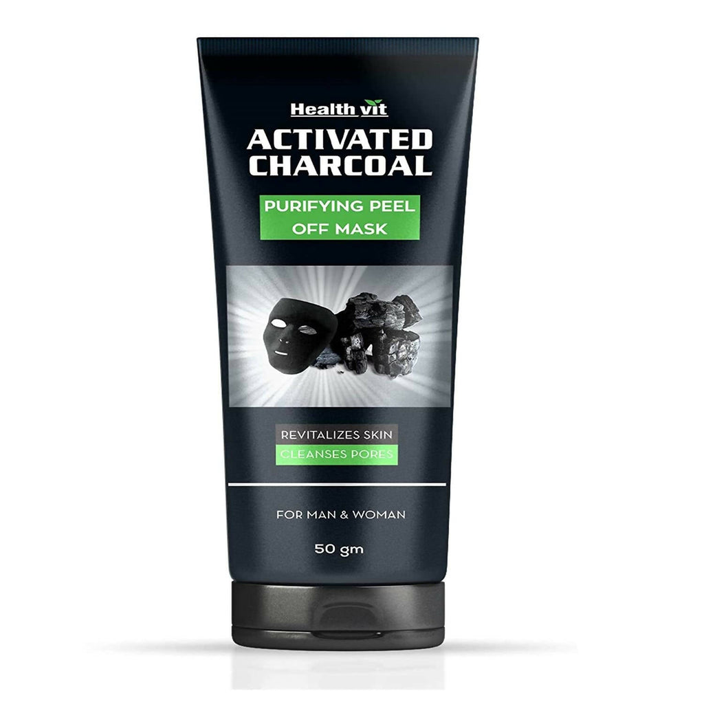 Healthvit Activated Charcoal Purifying Peel Off Mask | Grocsy