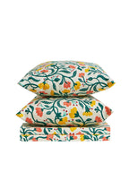 Chumbak White & Yellow Floral 136 TC Cotton 1 Queen Bedsheet with 2 Pillow Covers | Grocsy