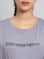 MKH Typography Printed Extended Sleeves Relaxed Fit Dri-FIT T-shirt | Grocsy