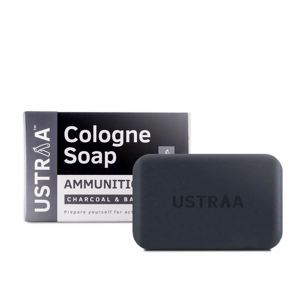 Ustraa Ammunition Cologne Soap with Charcoal & Bay Leaf | Grocsy