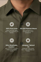 Forest — Green Cotton Shirt by Hilo Design | Grocsy