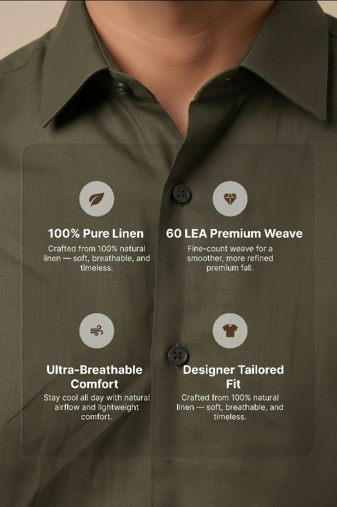 Forest — Green Cotton Shirt by Hilo Design | Grocsy