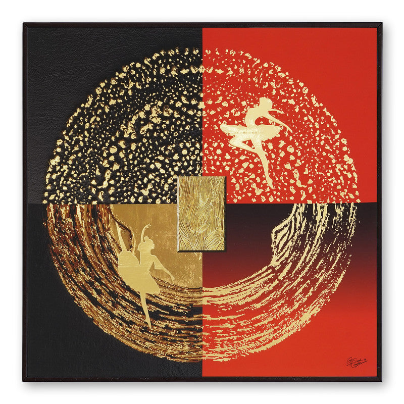 Tehzeeb Creations Golden Embossed Wall Painting | Grocsy