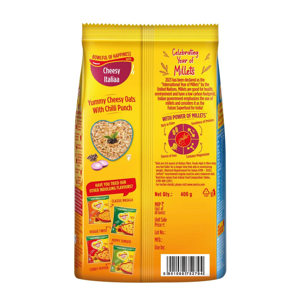 Saffola Cheesy Italian Masala Oats | Grocsy