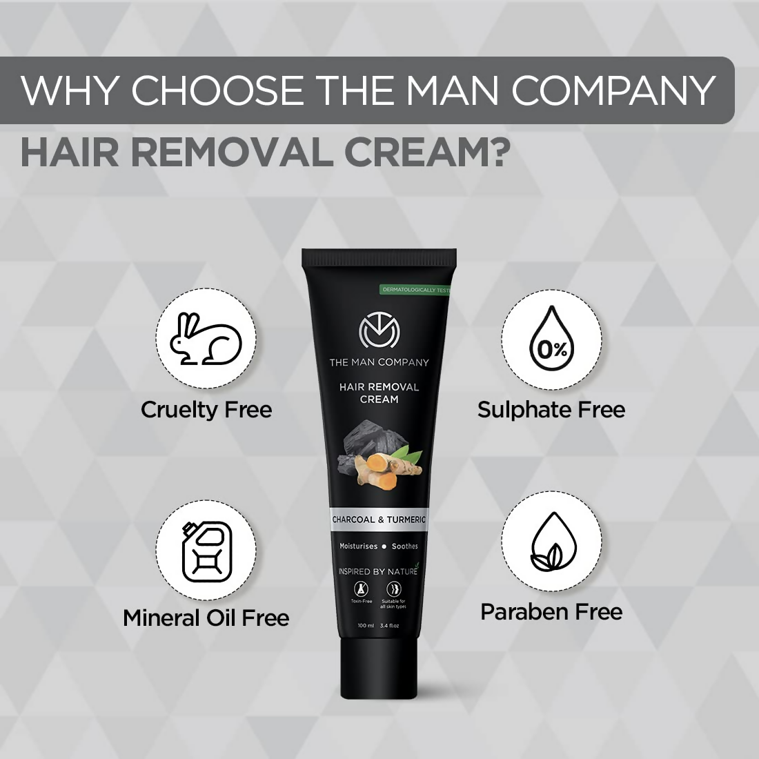 The Man Company Hair Removal Cream For Men | Grocsy