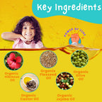 Puddles Happy Hippos Organic Nourish Hair Oil for Kids, Nourishing & Strengthening Formula for Delicate Hair & Scalp | Grocsy