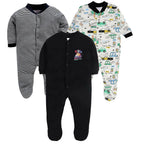 Daddy - G Rompers/Sleepsuits/Jumpsuit /Night Suits for New Born Babies - Black | Grocsy