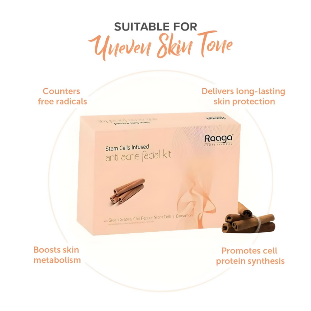 Raaga Professional Stem Cells Infused Anti Acne Facial Kit | Grocsy
