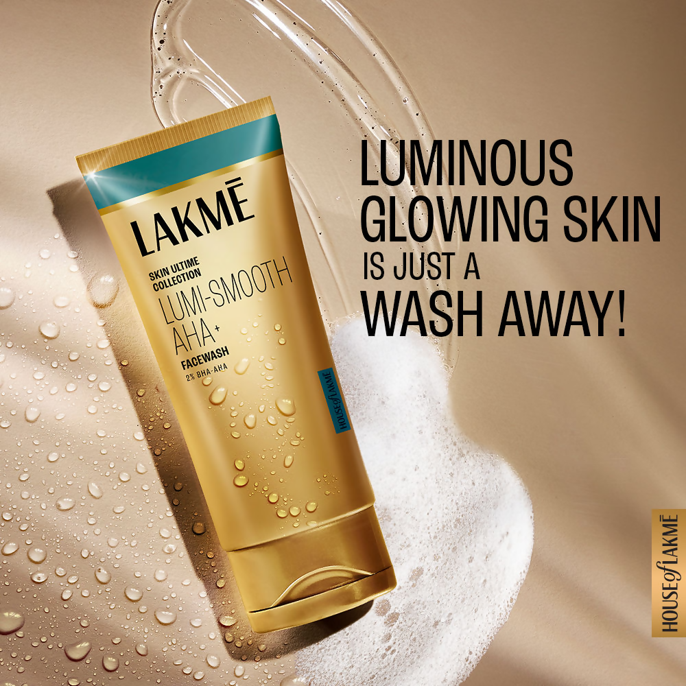 Lakme Lumi-Smooth AHA+ Face Wash With 2% Salicylic Acid-Lactic Acid | Grocsy