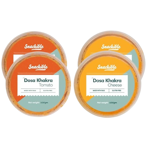 Snackible Crispy Cheese & Tomato Dosa Khakhra Combo | Grocsy