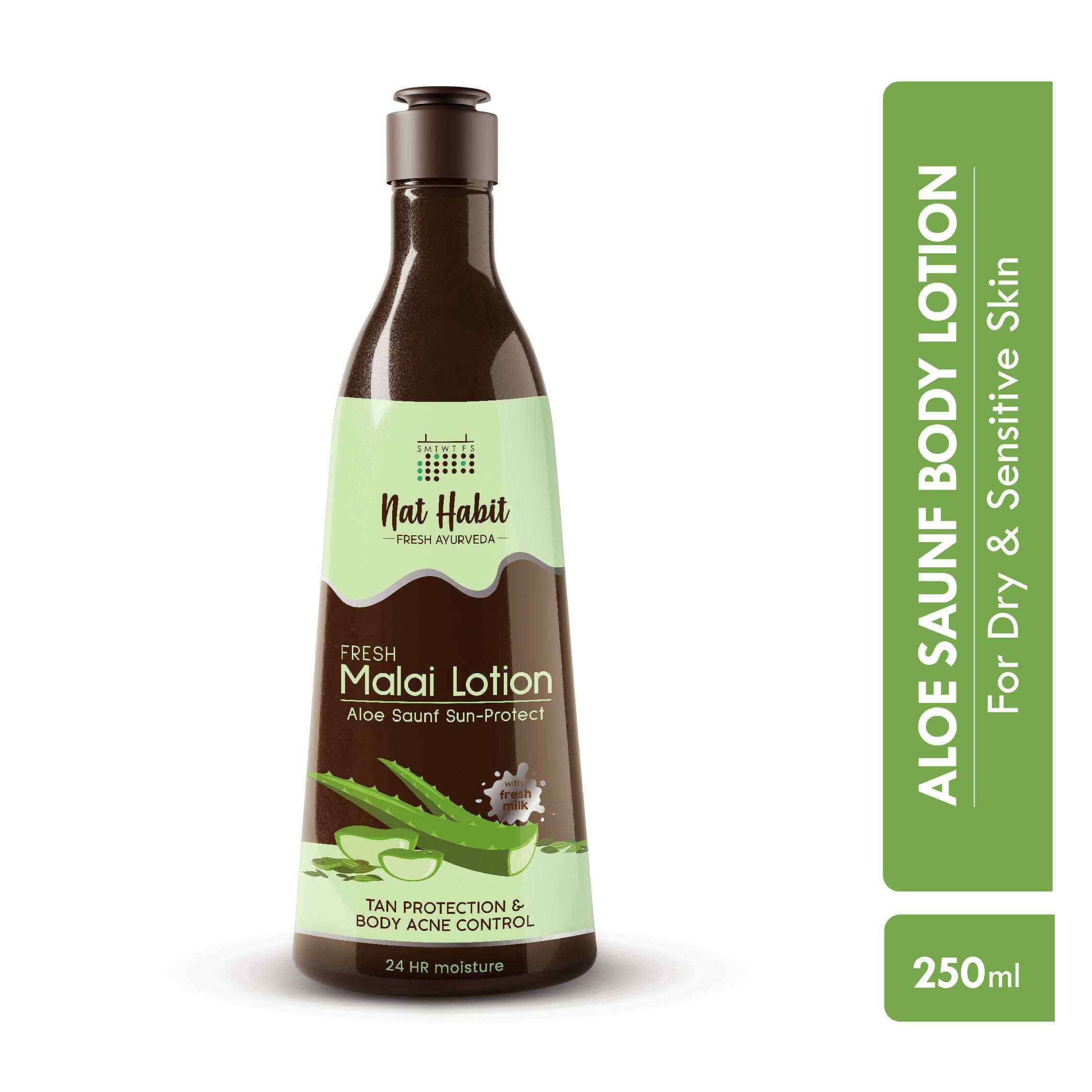 Nat Habit Fresh Aloe Saunf Sun Protect Malai Lotion | Grocsy