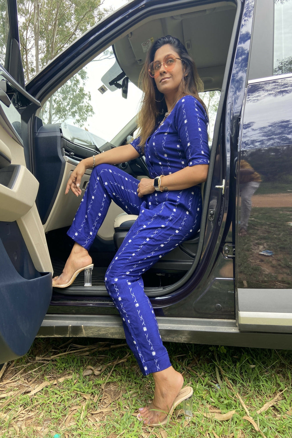 Earthyweaves Nilaranya Sambalpuri Co-ord Set | Grocsy
