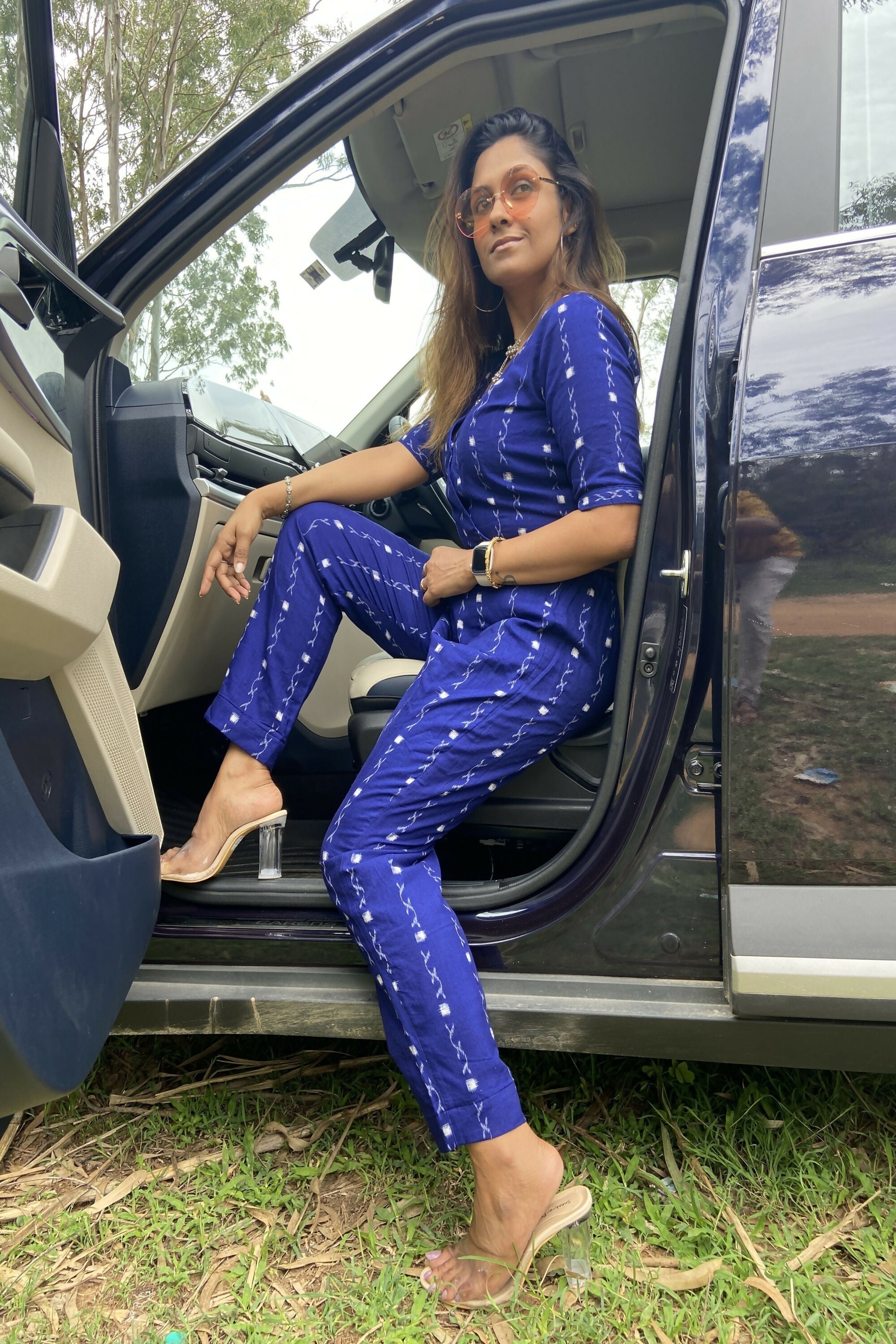 Earthyweaves Nilaranya Sambalpuri Co-ord Set | Grocsy