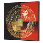 Tehzeeb Creations Golden Embossed Wall Painting | Grocsy