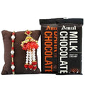 Fancy Rakhis With Amul Dark & Milk Chocolates | Grocsy