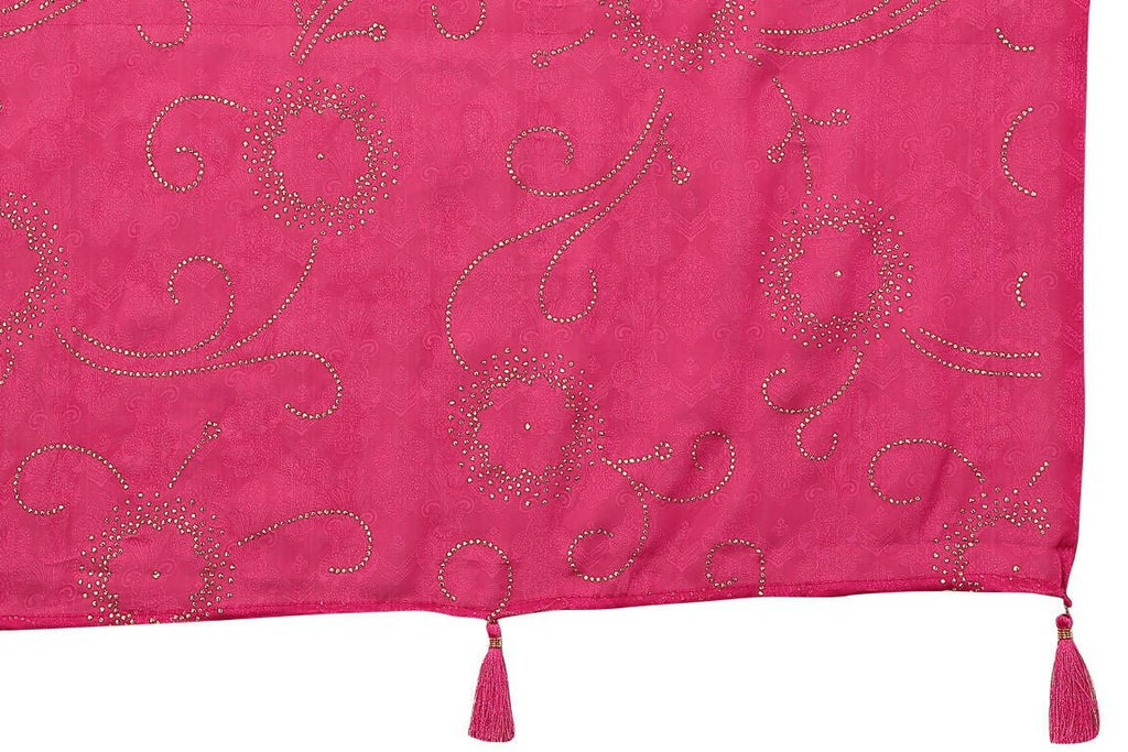 Aafreen Partywear Designer Pink Rangoli Silk Fancy Saree | Grocsy