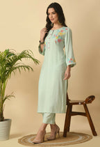 Joban Fashion L.Green Cotton Rayon Kurta Set | Grocsy