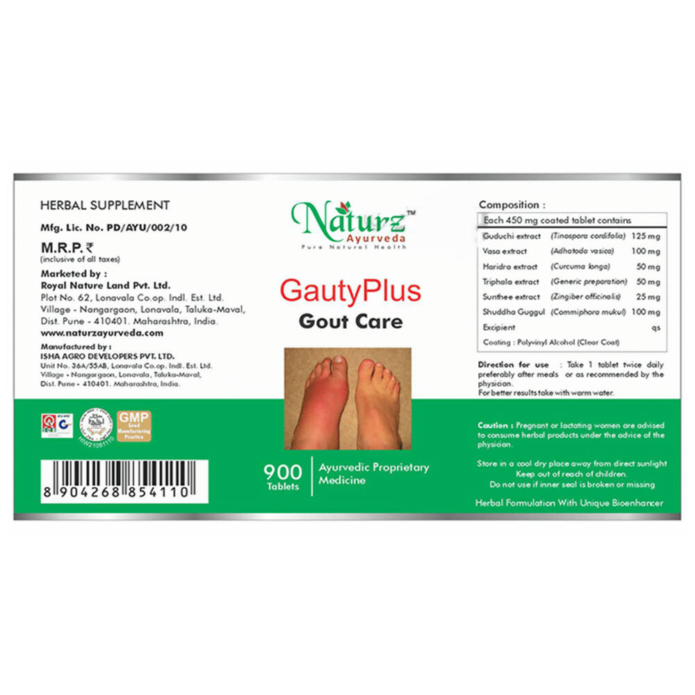 Naturz Ayurveda Gauty Plus Tablets | Grocsy
