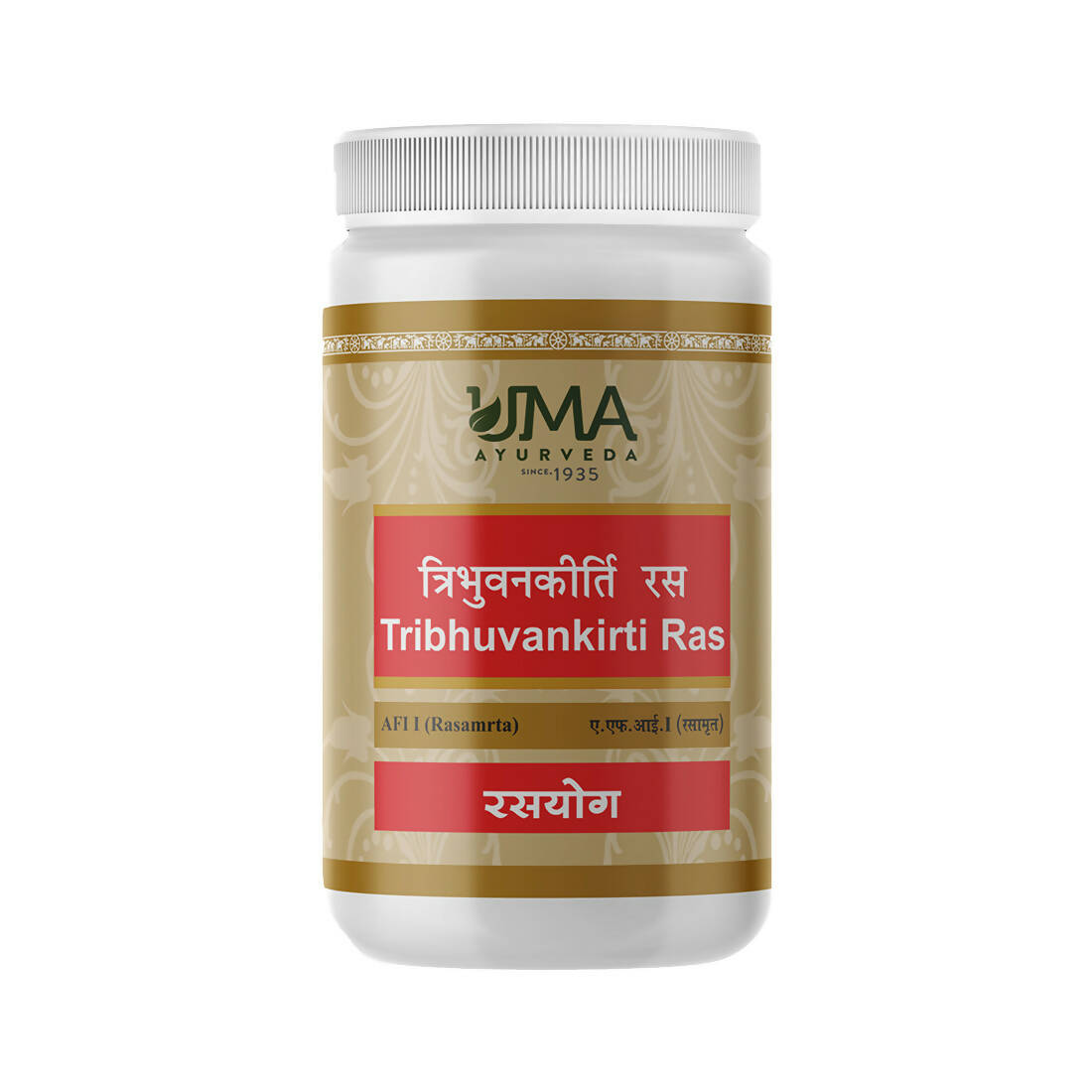Uma Ayurveda Tribhuvan kirti Ras Tablets | Grocsy