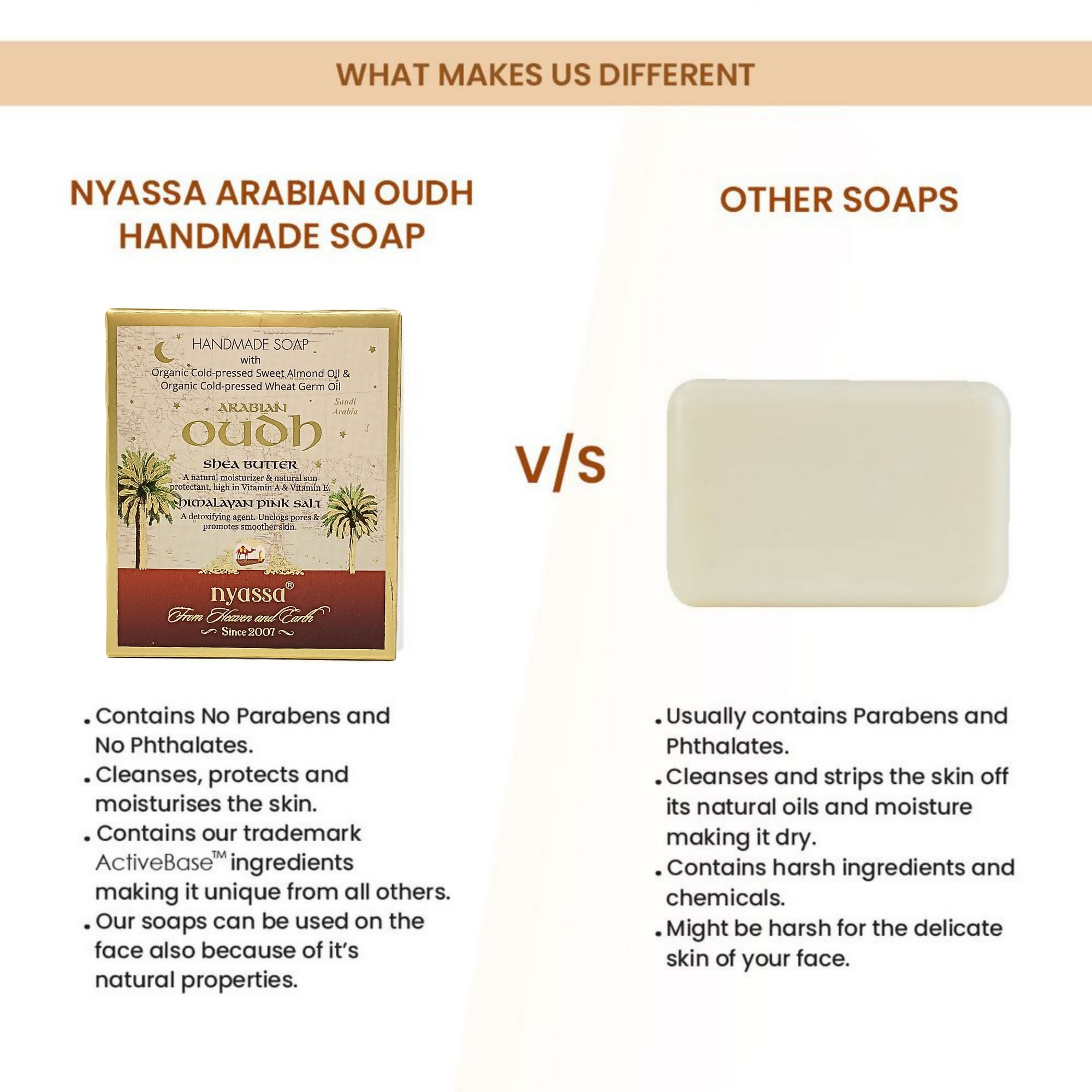 Nyassa Premium Arabian Oud Handmade Natural Bathing Soap | Grocsy