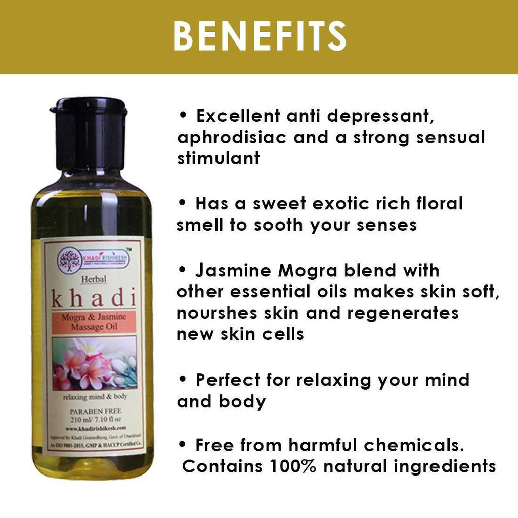 Khadi Rishikesh Herbal Mogra & Jasmine Massage Oil | Grocsy