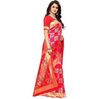 Vamika Banarasi Jaquard Pink Weaving Saree (Banarasi 30) | Grocsy