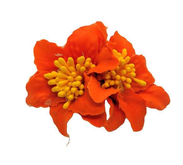 Orange Trendy Flower Brooch | Grocsy