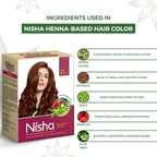 Nisha Henna Based Hair Colour for Women & Men Red Brown | Grocsy