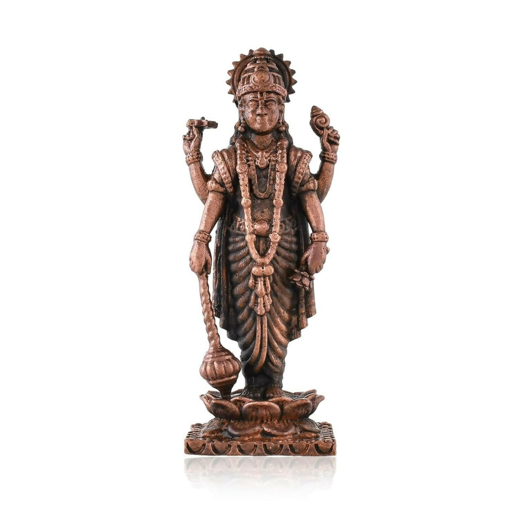 Craftvatika Copper Vishnu Idol | Grocsy