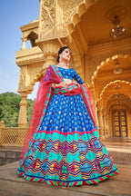 Blue Color Lehenga Choli for Women Indian Bridesmaid Lehenga Choli Set by Infinity Export | Grocsy