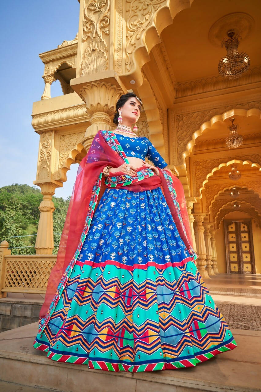 Blue Color Lehenga Choli for Women Indian Bridesmaid Lehenga Choli Set by Infinity Export | Grocsy