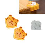 Safe-O-Kid Set Of 4 Cushioned Corner Guard Protection in cute Tiger Design - Yellow | Grocsy
