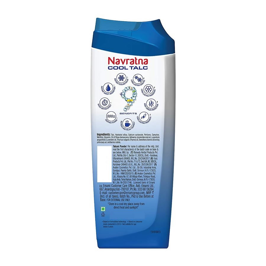 Navratna Cool Mint Fresh Talc | Grocsy