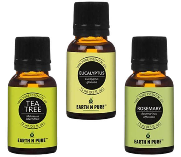 Earth N Pure Essential Oils (Eucalyptus, Rosemary & Tea Tree) | Grocsy
