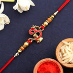 Auspicious Om Pearl Rakhi & Cashew Jar | Grocsy