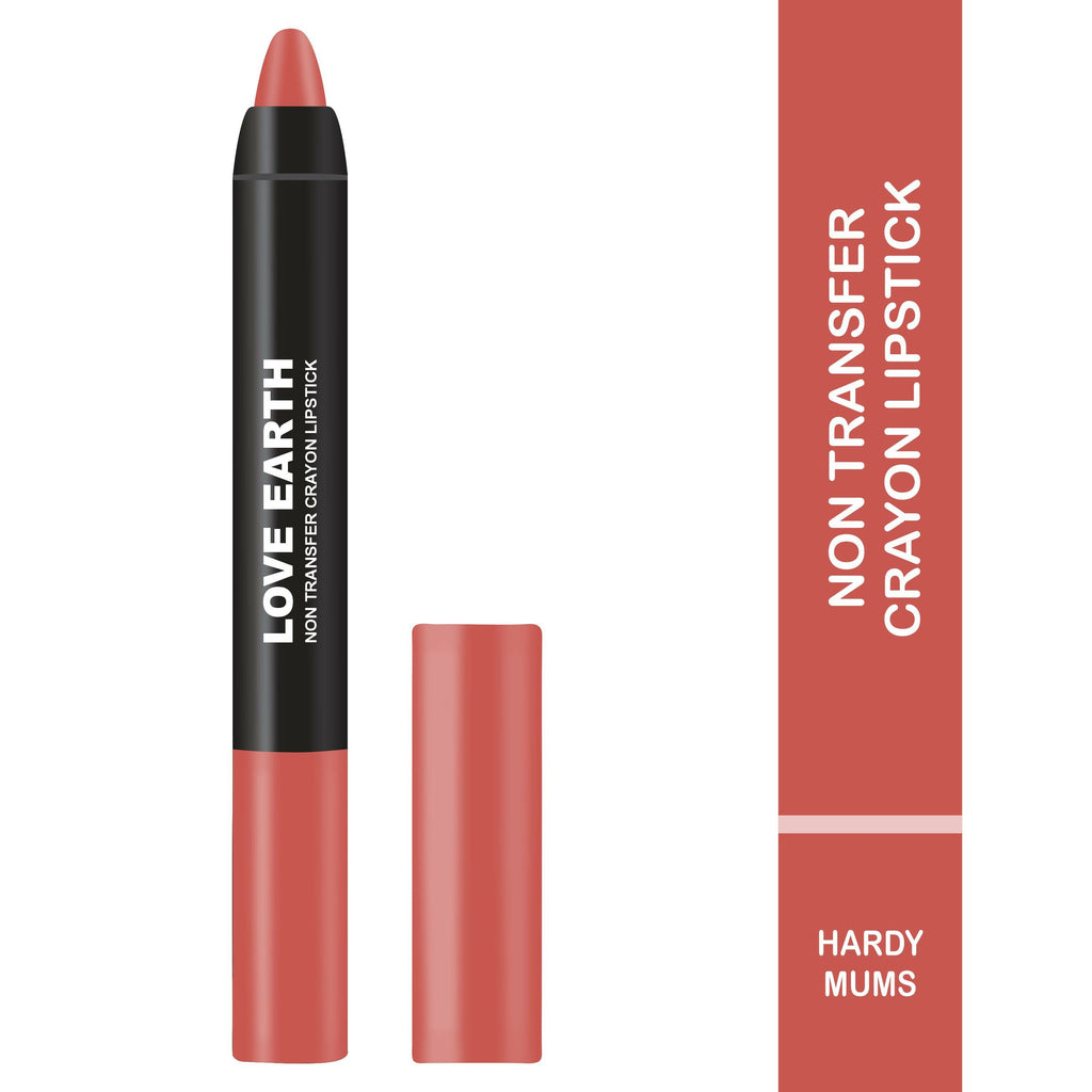 Love Earth Non Transfer Crayon Lipstick-Hardy Mums | Grocsy
