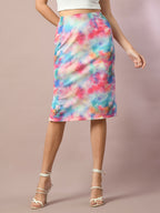 Myshka Women's Multi Printed Knee Length Party Embellished Skirts | Grocsy