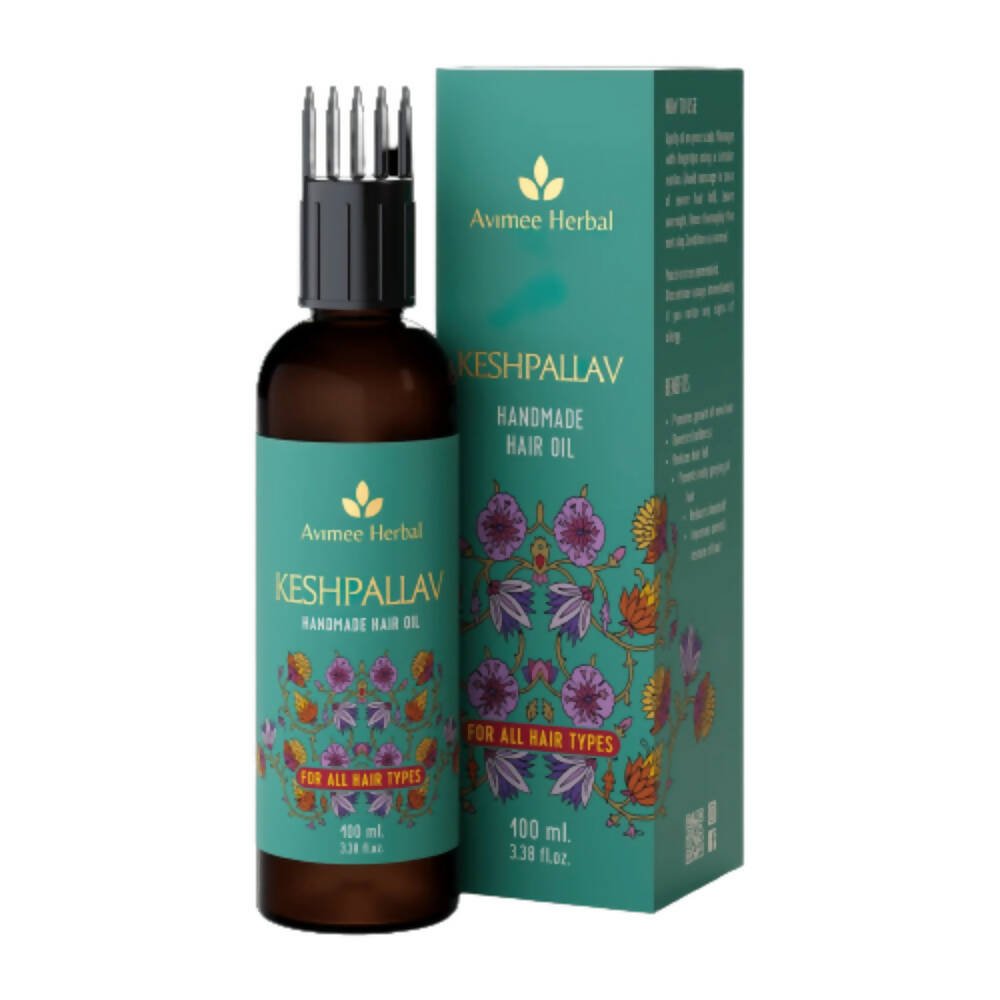 Avimee Herbal Keshpallav Hair Oil For Hair Growth With Amla, Castor, Rosemary & Bringraj Oil | Grocsy