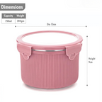Signoraware Lock N Store Stainless Steel Container - Pink | Grocsy