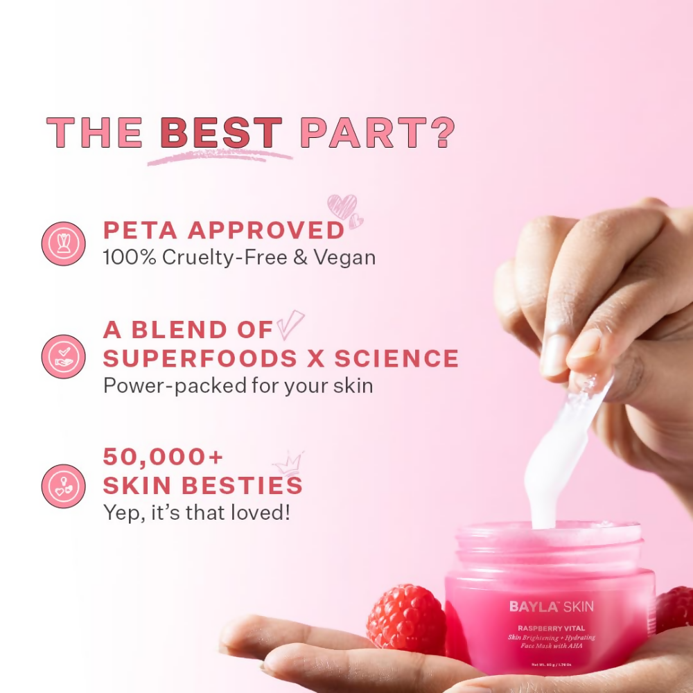 Bayla Skin Raspberry Glow Face Mask | Grocsy