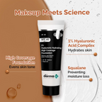 The Derma Co 1% Hyaluronic Hydrating High Coverage Foundation With SPF 40 PA+++ - 07 Cinnamon | Grocsy