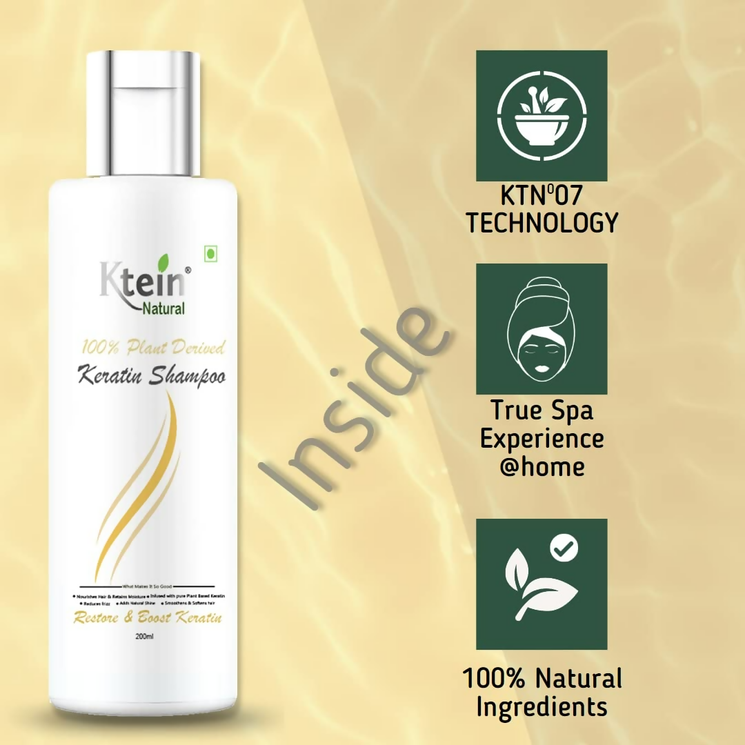 Ktein Natural 100% Plant Derived Keratin Shampoo & Conditioner Combo | Grocsy