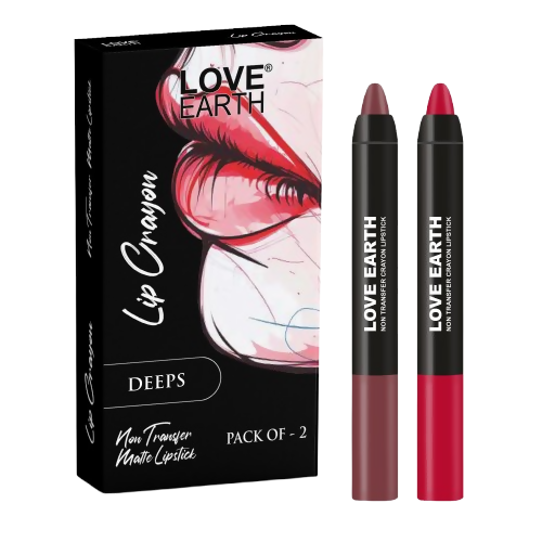 Love Earth Lip Crayon Non-Transfer Lipstick - Deeps | Grocsy