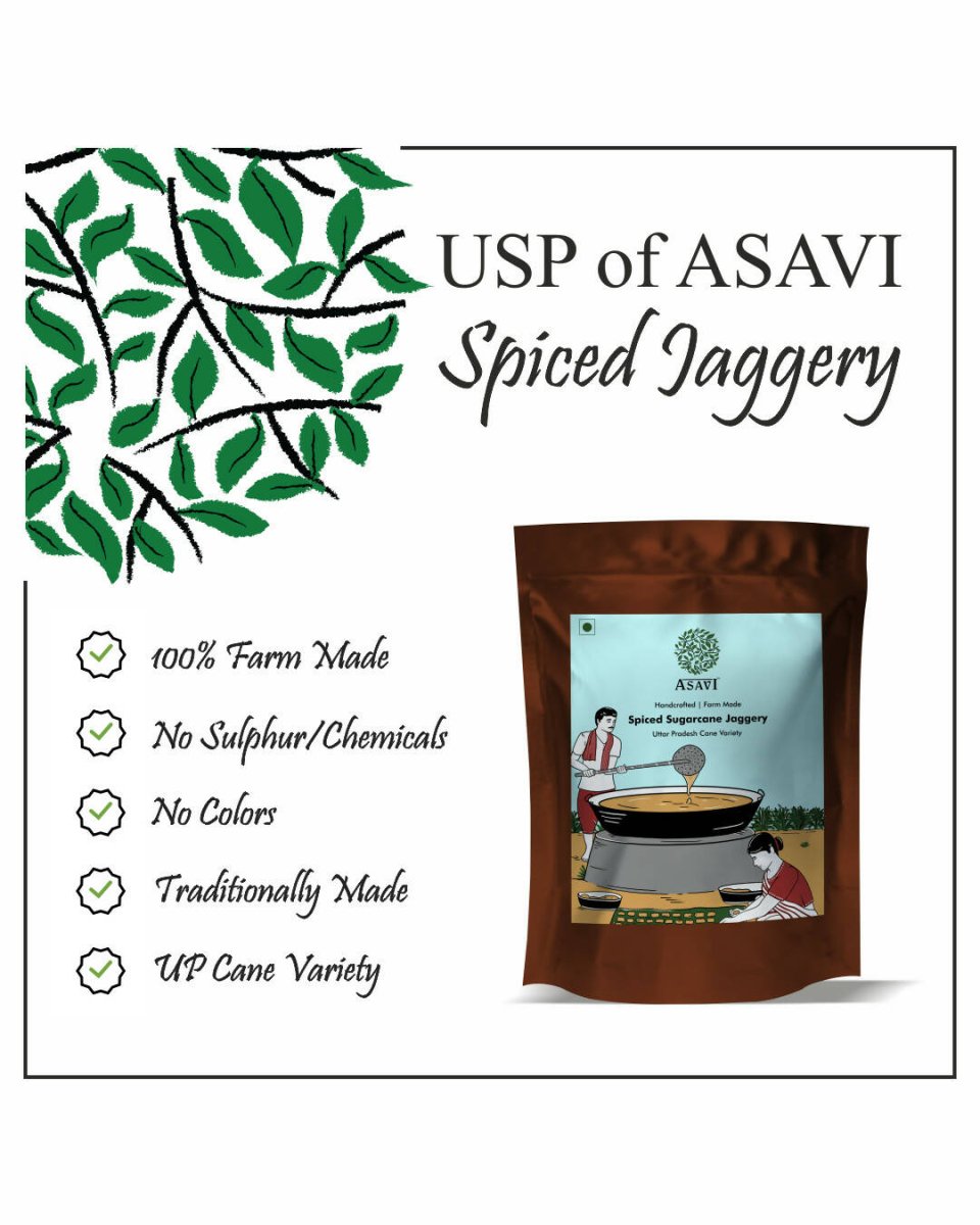 Asavi Handcrafted Spiced Jaggery | Grocsy