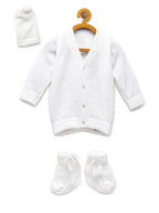 Chutput Kids Cute White Coloured Solid Pullover Sweater | Grocsy