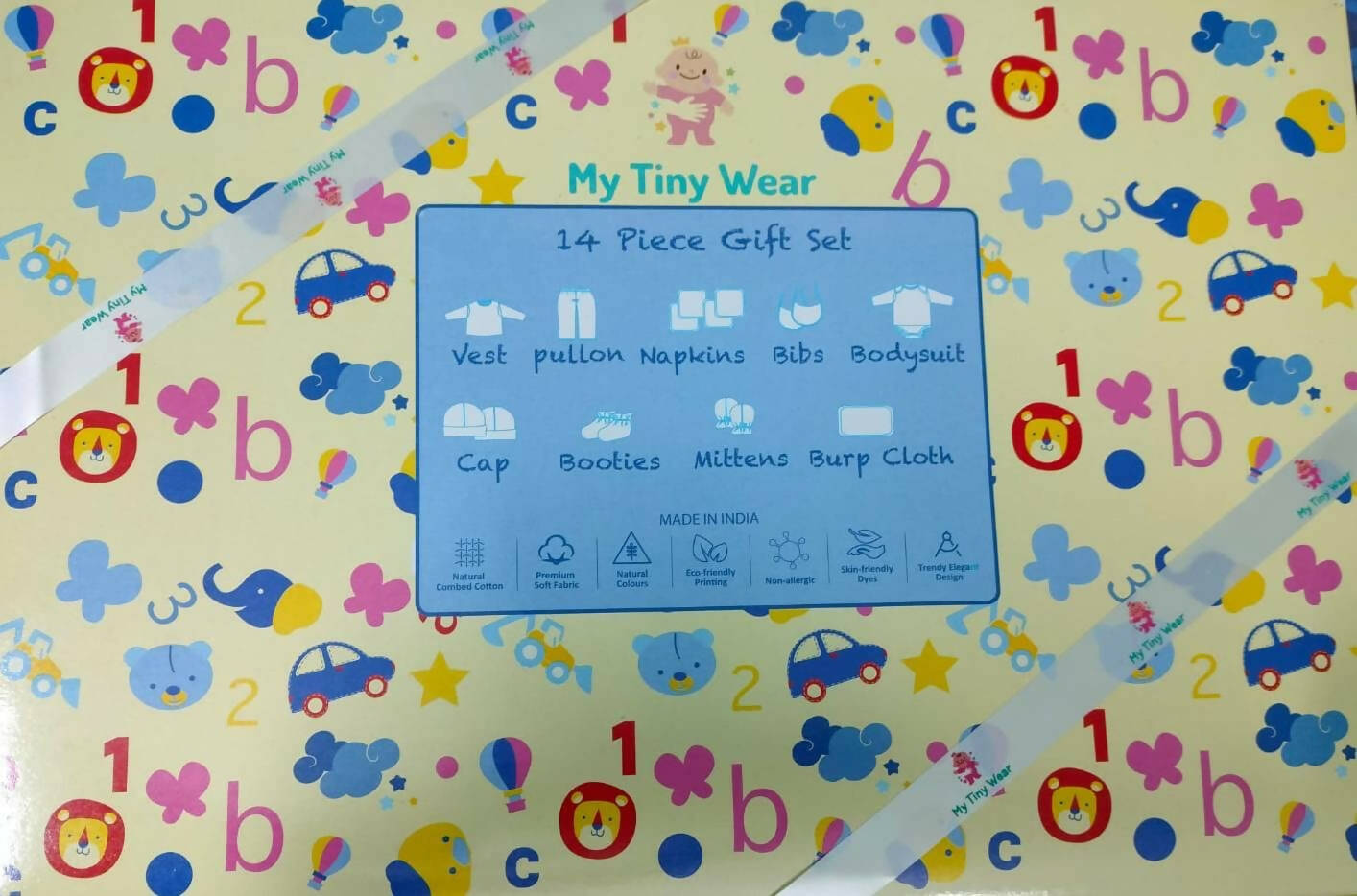 My Tiny Wear Full Sleeves New Born Baby Gift Set - Yellow | Grocsy