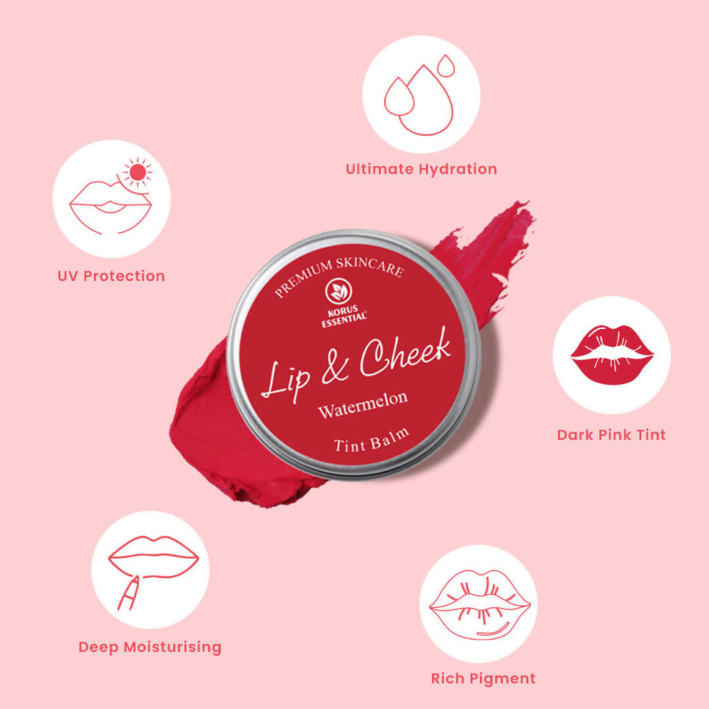 Korus Essential Watermelon Lip & Cheek Tint Balm | Grocsy