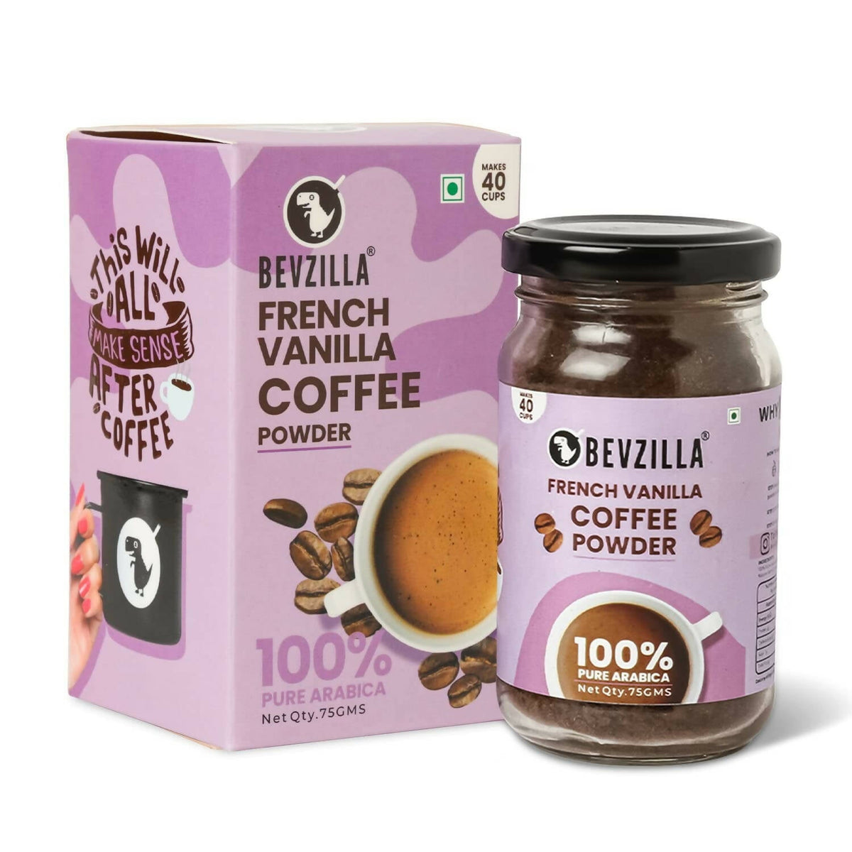 Bevzilla Instant Coffee Powder (French Vanilla Flavour) | Grocsy