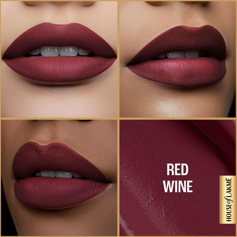 Lakme Ultimate Glam Matte Liquid Lipstick - Red Wine | Grocsy