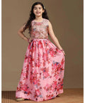 Joban Fashion Girl's Peach Color Lehenga Choli | Grocsy